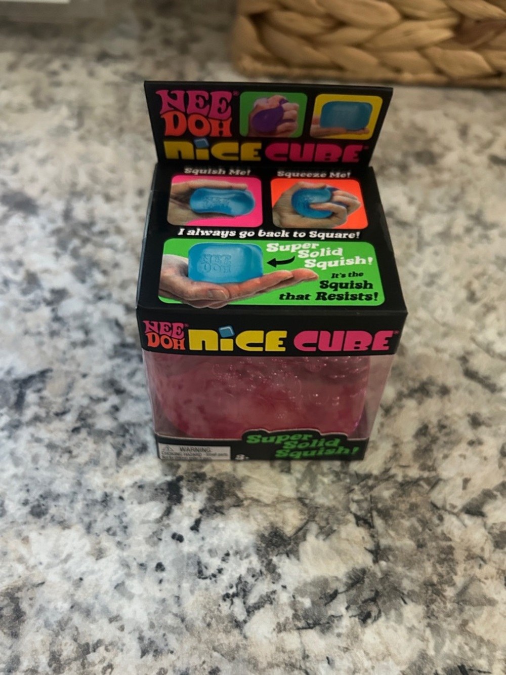 NeeDoh Nice Cube Pink Schylling Squishy Fidget Needoh Toy